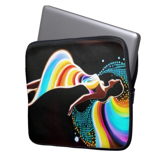 Rainbow-Gelassenheit Laptopschutzhülle (Vorderseite Links)