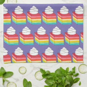 Rainbow Gelatine Salad Dessert Geschirrtuch