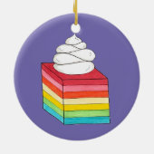 Rainbow Gelatine Salad Dessert Keramik Ornament (Hinten)