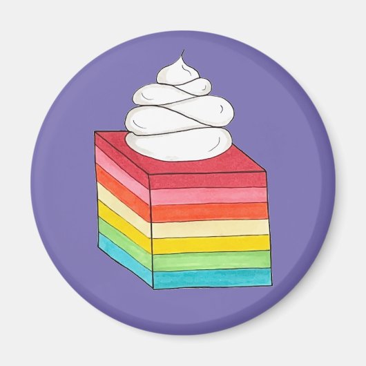 Rainbow Gelatine Salad Dessert Magnet (Vorne)