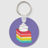 Rainbow Gelatine Salad Dessert Schlüsselanhänger (Vorderseite)