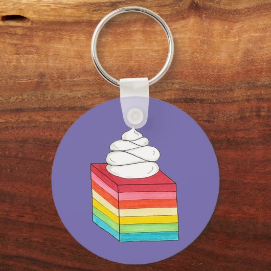 Rainbow Gelatine Salad Dessert Schlüsselanhänger (Rückseite)