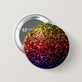 Rainbow-gelbe rote lila Imitate Glitzer Glitzern Button (Vorne & Hinten)