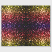 Rainbow-gelbe rote lila Imitate Glitzer Glitzern Geschenkpapier (Flach)
