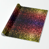 Rainbow-gelbe rote lila Imitate Glitzer Glitzern Geschenkpapier (Ungerollt)