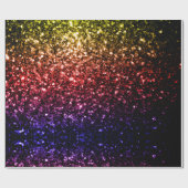 Rainbow-gelbe rote lila Imitate Glitzer Glitzern Geschenkpapier (Flach)