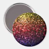 Rainbow-gelbe rote lila Imitate Glitzer Glitzern Magnet (Vorderseite/Rückseite)