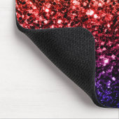 Rainbow-gelbe rote lila Imitate Glitzer Glitzern Mousepad (Ecke)