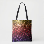Rainbow-gelbe rote lila Imitate Glitzer Glitzern Tasche (Vorderseite)