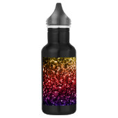 Rainbow-gelbe rote lila Imitate Glitzer Glitzern Trinkflasche (Links)