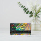 Rainbow Gem Crystal Raw Opal Business Card Visitenkarte (Stehend Vorderseite)