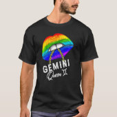 Rainbow Gemini Queen Lips T-Shirt (Vorderseite)