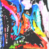 Rainbow gemischt aufkleber (Vorderseite)