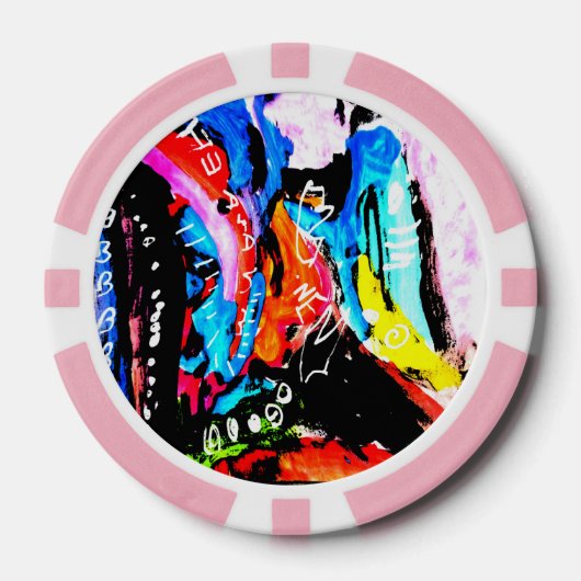 Rainbow gemischt pokerchips (Vorderseite)