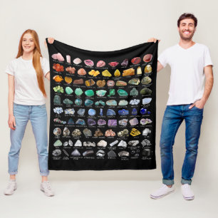 Rainbow Gems Crystal Collection Chart Fall Medium Fleecedecke