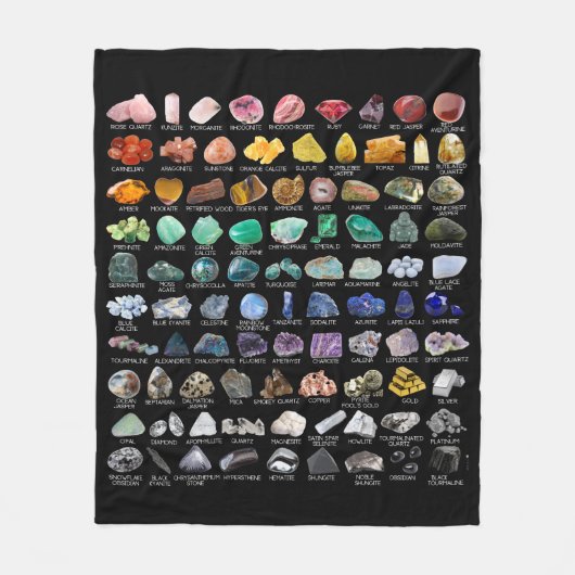 Rainbow Gems Crystal Collection Chart Fall Medium Fleecedecke (Vorderseite)