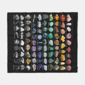 Rainbow Gems Crystal Collection Chart Fall Medium Fleecedecke (Vorderseite (Horizontal))