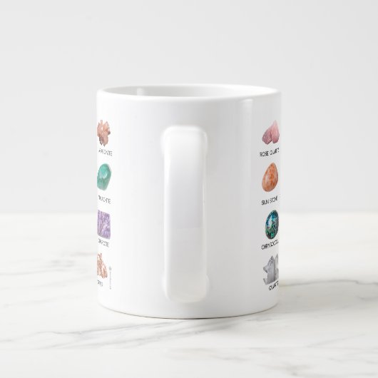 Rainbow Gems Crystal Collection Chart Guide 20oz Jumbo-Tasse (Rückseite)