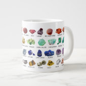 Rainbow Gems Crystal Collection Chart Guide 20oz Jumbo-Tasse (Vorderseite Rechts)