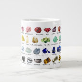 Rainbow Gems Crystal Collection Chart Guide 20oz Jumbo-Tasse (Vorderseite)
