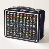Rainbow Gems Crystal Collection Geology Rock Chart Metall Brotdose (Vorderseite)