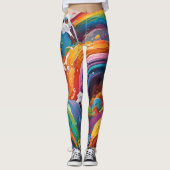 Rainbow Gemusterte Leggings (Vorderseite)