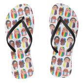 Rainbow Gender Flags Beard Men Badesandalen (Fußbett)