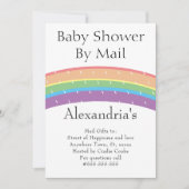 Rainbow Gender Neutral Baby Shower by Mail Einladung (Vorderseite)