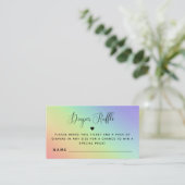 Rainbow Gender Neutral Baby Shower Diaper Raffle E Begleitkarte (Stehend Vorderseite)