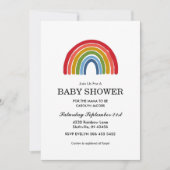 Rainbow Gender Neutral Baby Shower Einladung (Vorderseite)