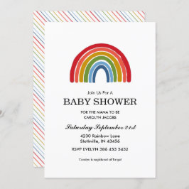Rainbow Gender Neutral Baby Shower Einladung