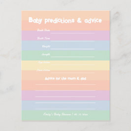 Rainbow Gender Neutral Baby Shower Guessing Game