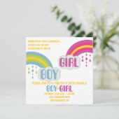 RAINBOW GENDER REVEAL Einladung (Stehend Vorderseite)