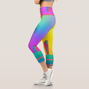 Rainbow Geo Bold Small Capri Leggings