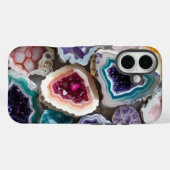 Rainbow Geode Crystal Layers - Vibrant Gemstone Case-Mate iPhone Hülle (Rückseite (Horizontal))