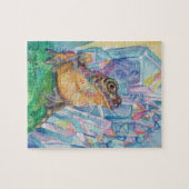Rainbow Geode Toad Aquarellkunst Puzzle (Horizontal)