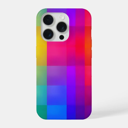 Rainbow Geometric Abstract Gradient Design iPhone Hülle (Rückseite)