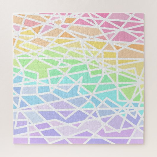 Rainbow Geometric Challenging Jigsaw Puzzle (Vertikal)