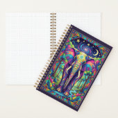 Rainbow Geometric Elephant Cosmic Forest Journal Notizblock (Innen)