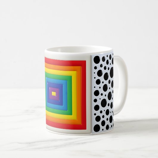 Rainbow Geometric  Kaffeetasse (VorderseiteRechts)