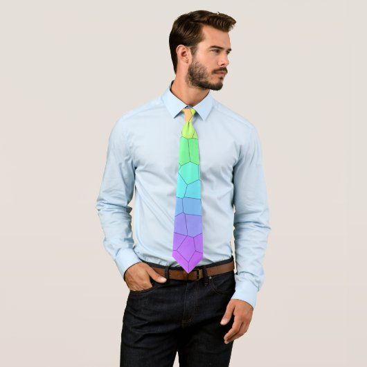 Rainbow Geometric Neck Tie Krawatte (Beispiel)