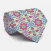 Rainbow Geometric Pattern Necktie Krawatte (Gerollt)