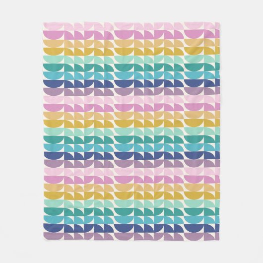 Rainbow Geometric Shapes Fleecedecke (Vorderseite)