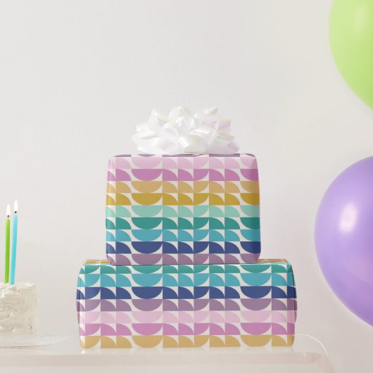 Rainbow Geometric Shapes Geschenkpapier (Partygeschenke)