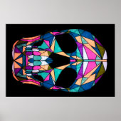 Rainbow Geometric Skull Poster (Vorne)