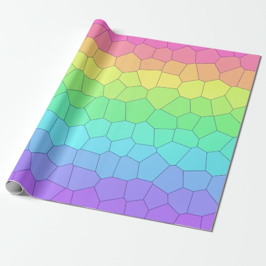 Rainbow Geometric Wrapping Paper Geschenkpapier (Ungerollt)