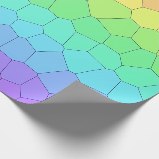 Rainbow Geometric Wrapping Paper Geschenkpapier (Ecke)