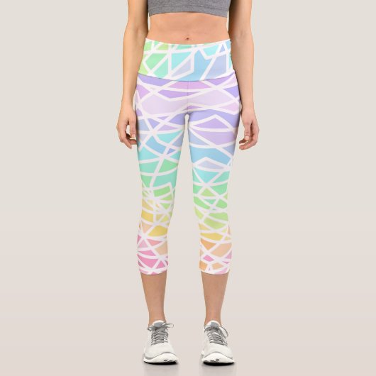 Rainbow Geometrics Capri Leggings (Vorderseite)