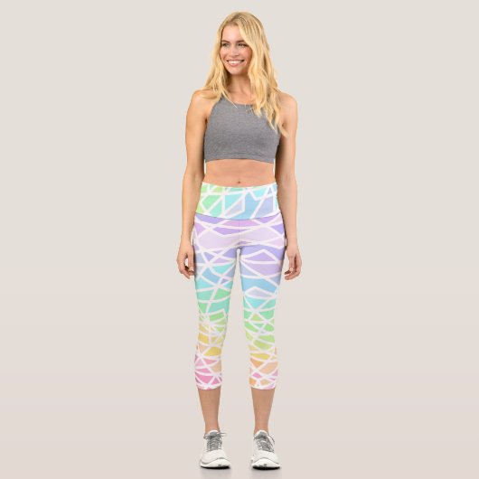 Rainbow Geometrics Capri Leggings (Vorderseite)