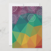 Rainbow Geometrie Mandala Überraschung Party Einla Einladung (Rückseite)